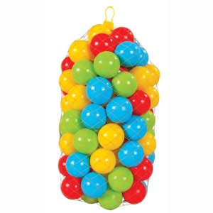 Set 100 bile colorate din plastic