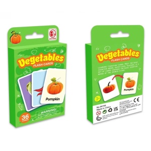 Set 36 carduri cognitive pentru copii, joc memorie, Invatam legumele