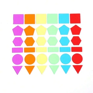 Set 36 forme geometrice transparente, 5 cm