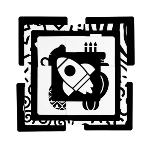 Set 40 imagini stimulare vizuala si cognitiva bebelusi, carduri alb-negru, 1-3 luni, Iepuras