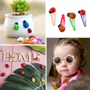 Set 50 gargarite multicolore din lemn pentru creatii, 15 mm