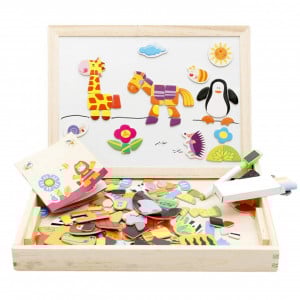 Tabita educativa 3 in 1 cu accesorii magnetice, animalute