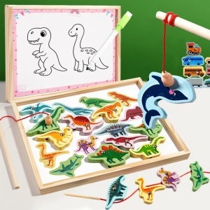 Tablita 3 in 1 cu cu activitati de scris, desenat, pescuit magnetic si snuruit