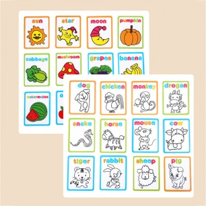 Tablita magnetica din lemn cu puzzle incastru si cartonase, litere mici - Img 5