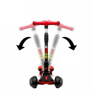 Trotineta reglabila cu 3 roti, lumini, Bluetooth, sunete si lansator de abur tip fum, 3-10 ani, albastru - Img 8