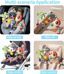 Arcada interactiva muzicala 2 in 1, patut si carucior, Astronaut