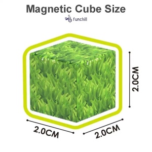 Blocuri magnetice de constructie 3D tip Minecraft, 2 cm - 88 piese