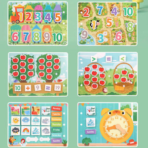 Busy book cu activitati Montessori, repozitionabile, Numere