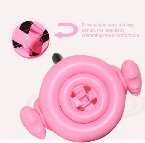 Colac tip barcuta cu parasolar detasabil, Flamingo, Roz