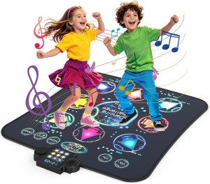 Covoras muzical interactiv de dans cu lumini LED, 24 de niveluri si muzica