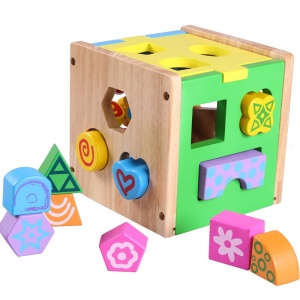 Cub sortator din lemn cu activitati