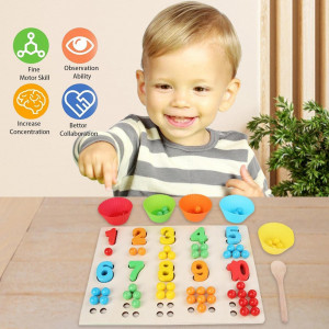 Joc educativ dexteritate, asociere si numarat, 4 in 1