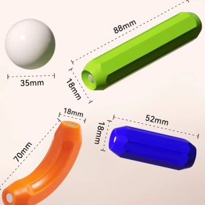 Joc STEM de constructie cu bete si bilute magnetice, 100 piese, Onshine