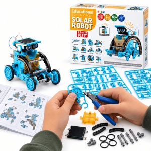 Robot solar STEM 12 in 1 – Set de constructie cu 12 modele de roboti - Img 3