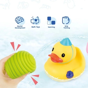Set 12 jucariie senzoriale si de baie, animalute, cuburi si mingiute