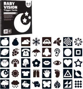 Set 160 imagini stimulare vizuala, cognitiva si senzoriala bebelusi si copii, 0 luni - 3 ani