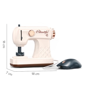 Set 2 in 1 masina de cusut si fier de calcat pentru copii, cu sunete si functie spray