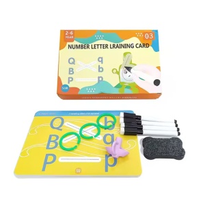 Set 26 cartonase reutilizabile pentru asociere litere si cifre