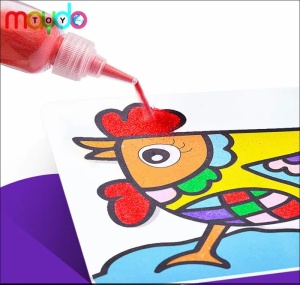 Set 26 planse pictura cu nisip colorat, accesorii incluse