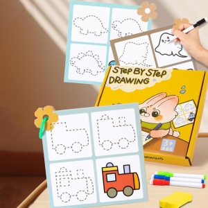 Set 30 cartonase reutilizabile pentru desenat