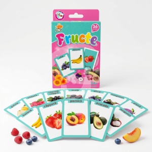 Set 36 carduri cognitive limba romana/engleza - Fructe