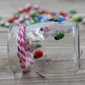 Set 50 gargarite multicolore din lemn pentru creatii, 15 mm