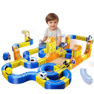 Set constructie tren cu circuit magnetic 3D - 150 piese