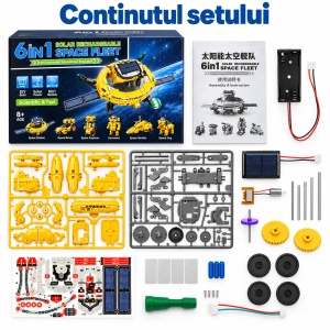 Set de constructie Robot Solar 6 in 1 – Explorarea spatiului, joc educativ STEM - Img 5