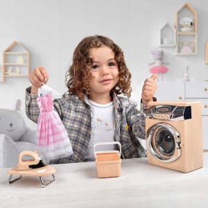 Set de joaca masina de spalat cu fier de calcat, masa si accesorii