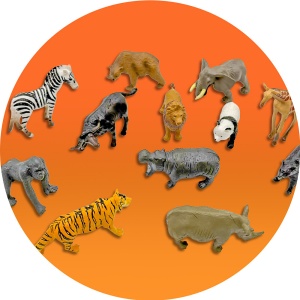 Set educativ cu figurine si proiector pentru copii - Animale salbatice - Img 4