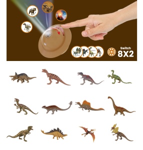 Set educativ cu figurine si proiector pentru copii - Dinozauri - Img 3