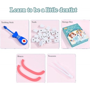 Trusa doctorului Dentist, joc magnetic din lemn - Img 6