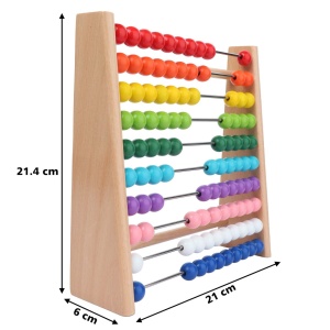Abac din lemn cu suport si 10 randuri - 21 cm