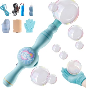 Aparat de facut baloane cu fum magic si lumini - Bageta magica - Albastru