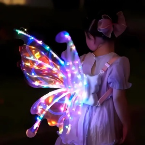 Aripi miscatoare de zana, cu lumini LED si vibratii