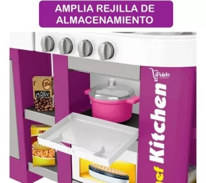 Bucatarie mare cu accesorii incluse pentru copii, Happy Kitchen, Mov