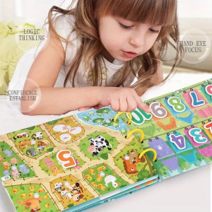 Busy book cu activitati Montessori, repozitionabile, Numere