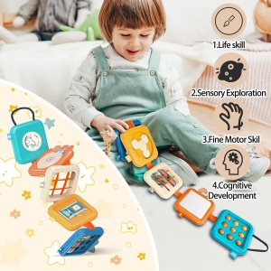 Busy cube pliabil cu 8 activitati