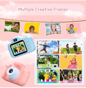 Camera foto-video digitala pentru copii, ecran HD, 3 MP, verde