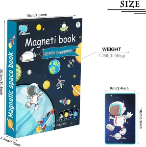 Carte magnetica puzzle cu 38 magneti- Spatiul cosmic