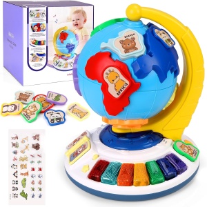 Centru de activitati glob pamantesc cu lumini, sunete si puzzle continente