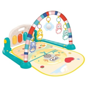 Centru de activitati salteluta cu pianina, sunete si lumini, Baby Fitness, Albastru