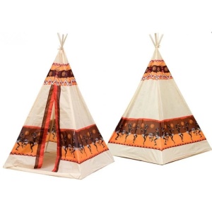 Cort indian Tepee pentru copii, 60 mingiute incluse