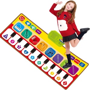 Covor muzical interactiv cu clape de pian si functii, 80 x 30 cm