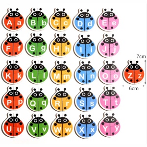 Joc cognitiv de asociere a literelor cu 52 piese tip puzzle - Gargarite