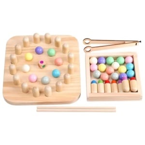 Joc educativ 3 in 1 de memorie, dexteritate si motricitate, Memory