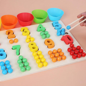 Joc educativ dexteritate, asociere si numarat, 4 in 1