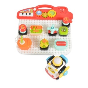 Jucarie de constructie busy board cu 15 piese