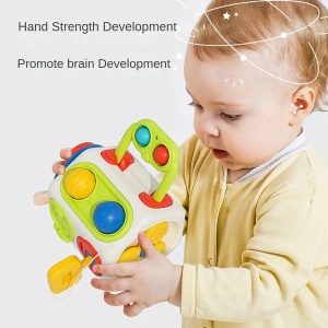 Jucarie interactiva cu 8 activitati pentru bebelusi, Busy Cube