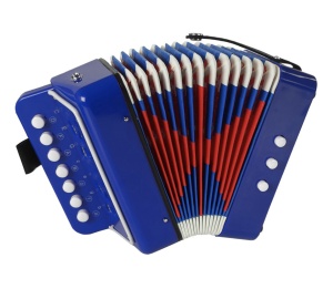 Jucarie muzicala acordeon cu butoane pentru copii